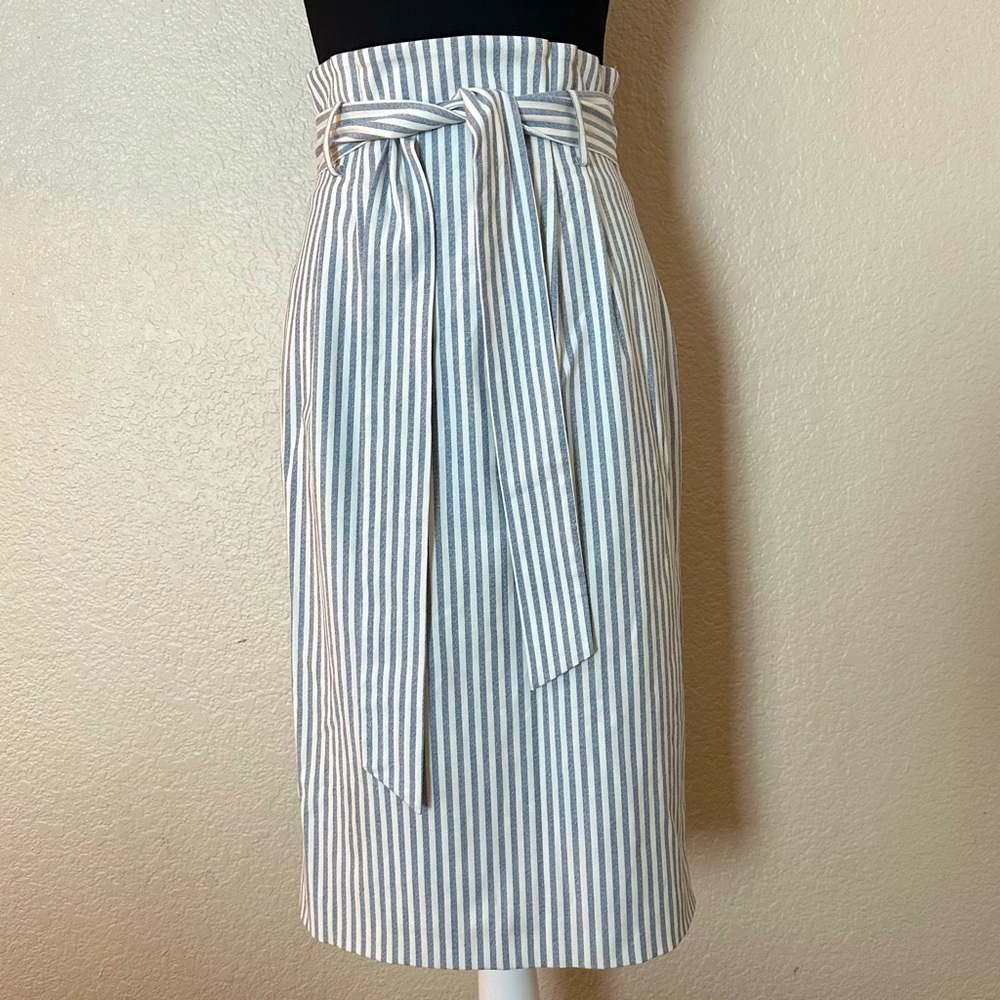 Antonio Melani Stripe Tie Front Pencil Skirt